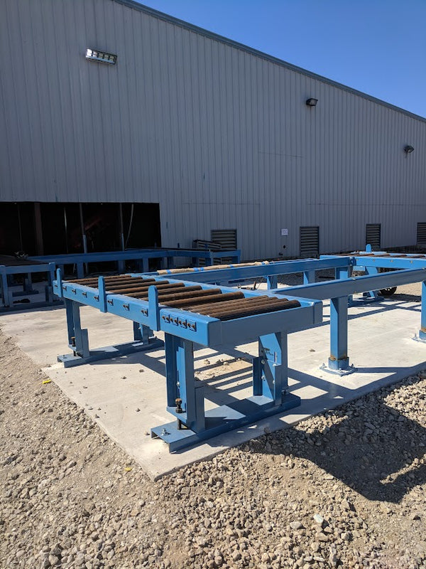 Heavy-Duty Non-Powered Roller Conveyors With Stock Arms