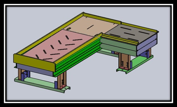 Complete System - Powered Roller Conveyors Automatically Synchronized With The Saw Bar Feed